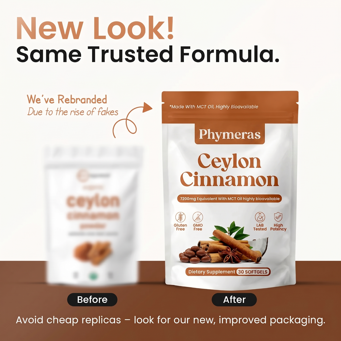 Ceylon Cinnamon 7200mg Equivalent with MCT Oil