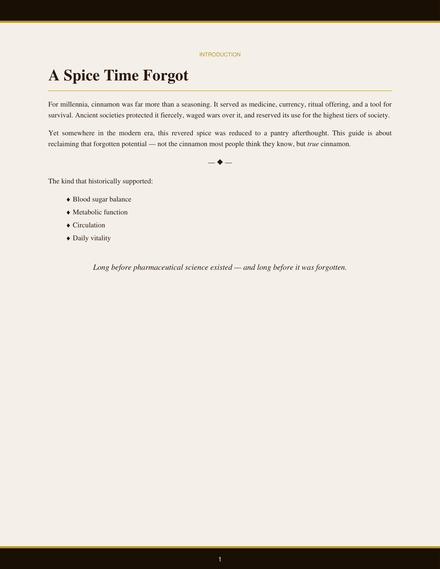 The Lost Spice